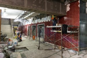 Colourful tile installation at main entrance concourse. Mar 11, 2016. © Toronto Transit Commission 2016. Reproduced with permission of the Toronto Transit Commission. 